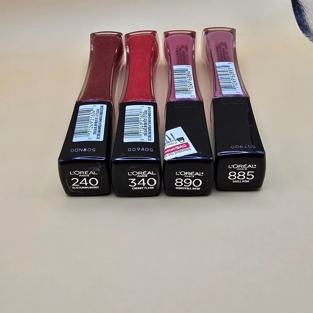 L'Oreal Paris Infallible 8 Hour Pro Hydrating Lip Glosses lot of 4